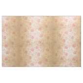 Florrosa Rosenmuster Gold Schimmer Elegant Stoff (Fat Quarter (45,7 x 55,9 cm))