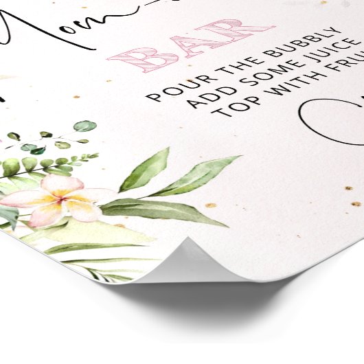 Florrosa Safari-Tiere Mama-osa-Bar-Zeichen Poster (Ecke)