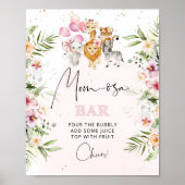 Florrosa Safari-Tiere Mama-osa-Bar-Zeichen Poster (Vorne)