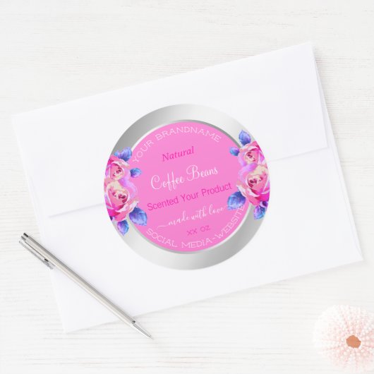 Florrosa und Silbertabletten Runder Aufkleber (Umschlag)