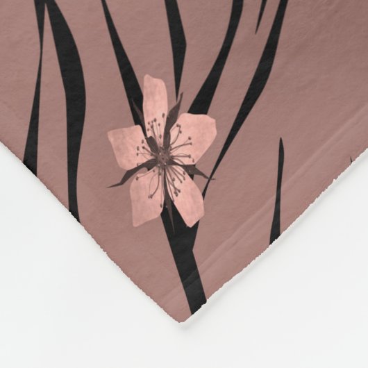 Flortiger Tigerprint Fleecedecke (Ecke)