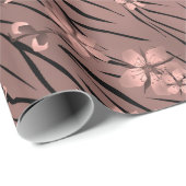 Flortiger Tigerprint Geschenkpapier (Rolleneckpunkt)