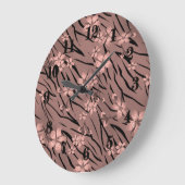 Flortiger Tigerprint Große Wanduhr (Winkel)