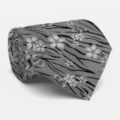 Flortiger Tigerprint Krawatte (Gerollt)