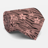 Flortiger Tigerprint Krawatte (Gerollt)