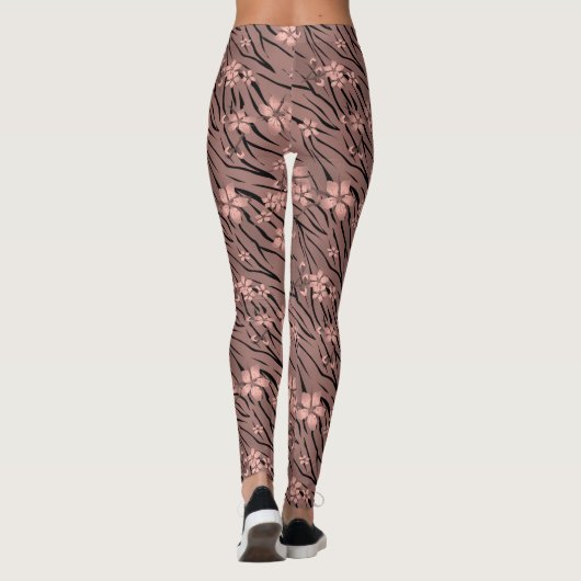Flortiger Tigerprint Leggings (Rückseite)