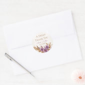 Flory Theme Wedding Sticker Lila & Gold (Umschlag)