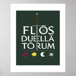 Flos Duellatorum Green Edition– Medieval Sword Art Poster