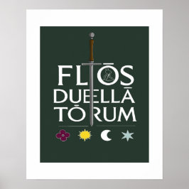 Flos Duellatorum Green Edition – mittelalterliche  Poster