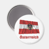 Flos Flaggge, deutscher Name Magnet (Vorderseite/Rückseite)