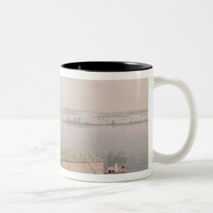 Floss auf dem Guayaquil-Fluss Zweifarbige Tasse