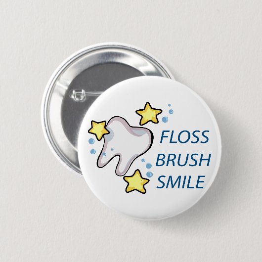 Floss Brush Smile Button (Vorne & Hinten)