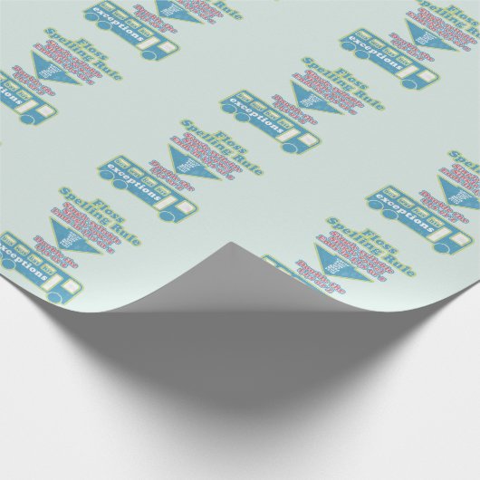 Floss Rule Phonics, die Englisch lernen Geschenkpapier (Ecke)