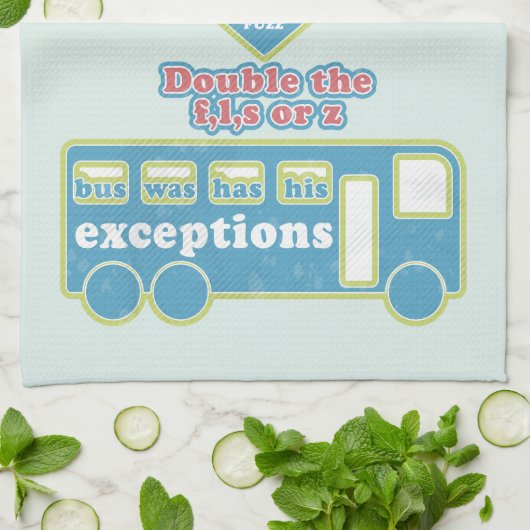 Floss Rule Phonics, die Englisch lernen Geschirrtuch (Gefaltet)