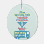 Floss Rule Phonics, die Englisch lernen Keramik Ornament (Links)