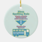 Floss Rule Phonics, die Englisch lernen Keramik Ornament (Hinten)