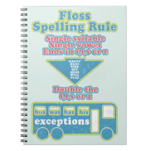 Floss Rule Phonics, die Englisch lernen Notizblock