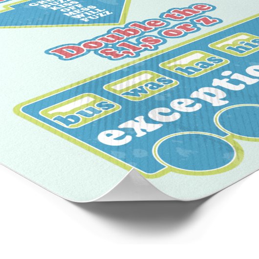 Floss Rule Phonics, die Englisch lernen Poster (Ecke)