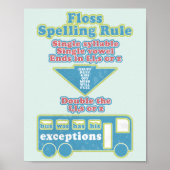 Floss Rule Phonics, die Englisch lernen Poster (Vorne)