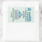 Floss Rule Phonics, die Englisch lernen Rechteckiger Aufkleber (Tasche)