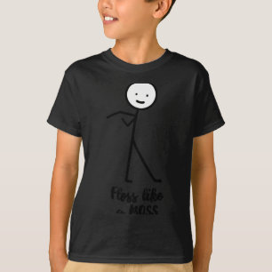 Floss wie ein Boss Stickfigur Stickman Gekritzel P T-Shirt