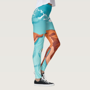 Flößen auf Gebirgsfluß Leggings