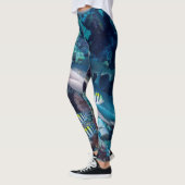 Flossen-Flosse: Riff-Haifische mit Butterflyfish. Leggings (Links)