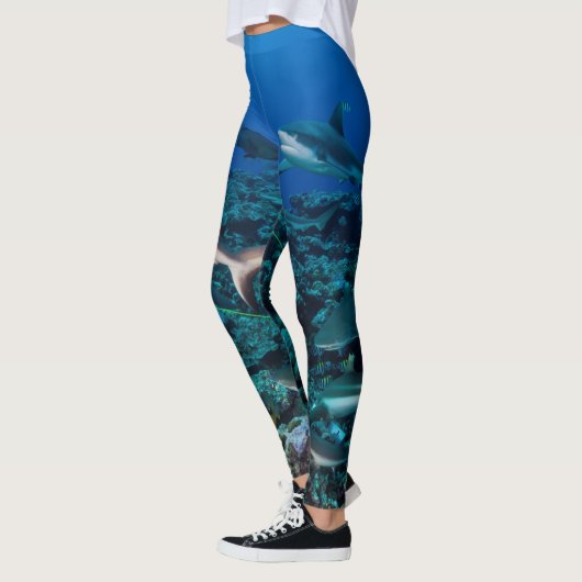 Flossen-Flosse: Riffszene mit einer Schule der Leggings (Links)