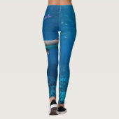 Flossen-Flosse: Schwimmen-Riff-Haifisch Leggings (Rückseite)
