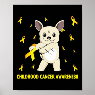 Flossen Französisches Bulldog-Krebsbewusstsein bei Poster