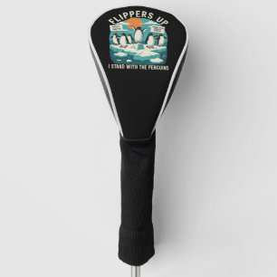 Flossen hoch, ich stehe mit Pinguinen, lustiger Wi Golf Headcover