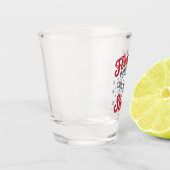 Flossen Thru der Schnee Funny Weihnachten Schnapsglas (Links)