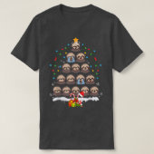 Flossen Weihnachtsbaum Lichter Niedliche Weihnacht T-Shirt (Design vorne)