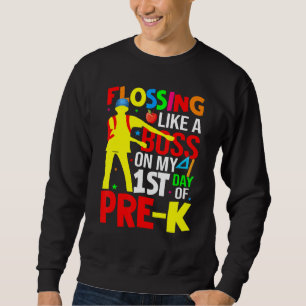 Flossen wie ein Boss an meinem ersten Tag vor der Sweatshirt