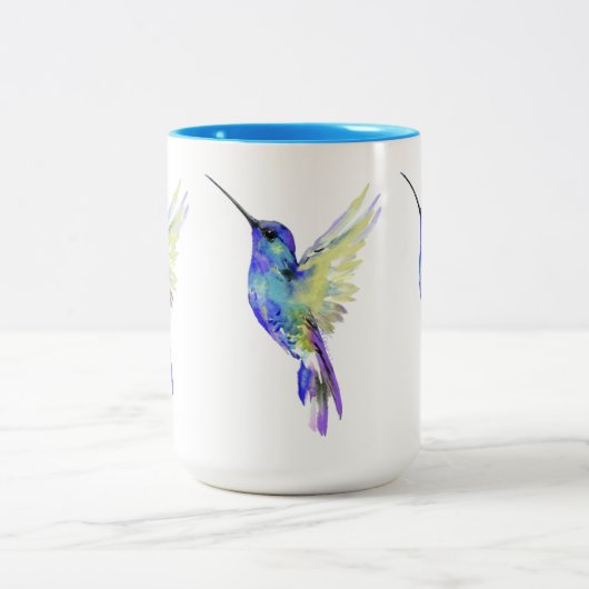 "Flossie" Hummingbird Zwei-Keramiken-Tasse Zweifarbige Tasse (Mittel)