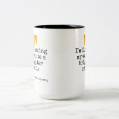 Flossing brighter smile zweifarbige tasse (Mittel)