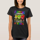 Flossing Through 100 Days Of School 100th Day Scho T-Shirt (Vorderseite)