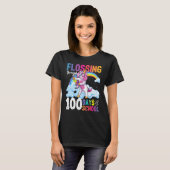 Flossing Through 100 Days Of School Flossing Unico T-Shirt (Vorne ganz)