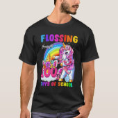 Flossing Through 100 Days Of School Flossing Unico T-Shirt (Vorderseite)