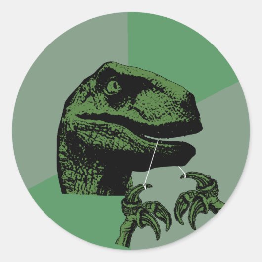 Flossoraptor Philosoraptor Runder Aufkleber (Vorderseite)