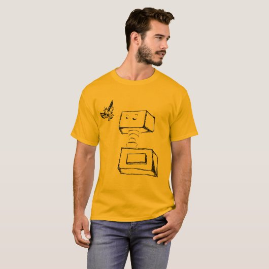 Flossroboter im Gold T-Shirt (Vorne ganz)