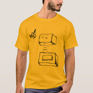 Flossroboter im Gold T-Shirt
