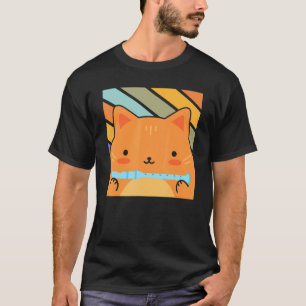 Flöte Flötist Musiker Instrumentalist Musikkatze T-Shirt
