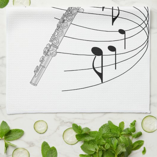 Flöte Küchentuch (Gefaltet)