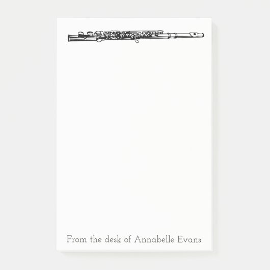 Flöte Post-it Klebezettel (Vorderseite)