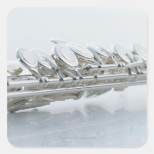 Flöte Quadratischer Aufkleber