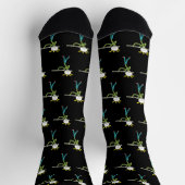 Flöte spielender Stockmann Socken (Oben)