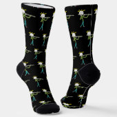 Flöte spielender Stockmann Socken (Gewinkelt)