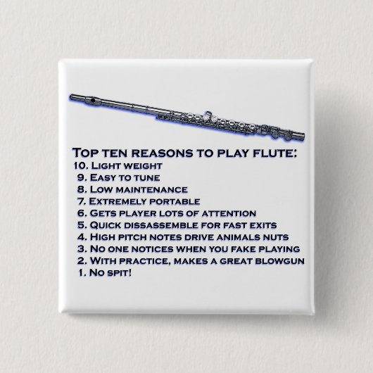Flöte Top 10 Button (Vorderseite)