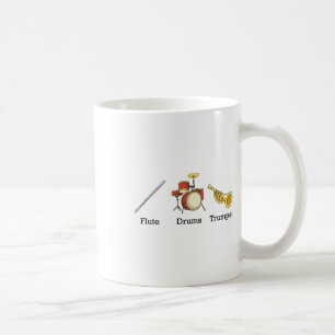 Flöte Trommeln Trompete Nd Instrumente Subtile Ant Kaffeetasse